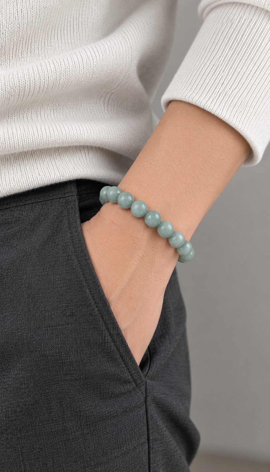 Amazonite Beaded Bracelet – Soft Blue-Green